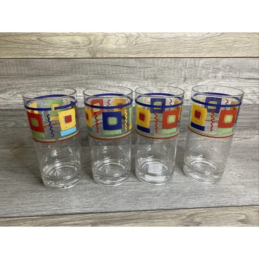Set of 4 Pfaltzgraff‎ SEDONA PLASTIC Tumblers 16 oz  6 1/4